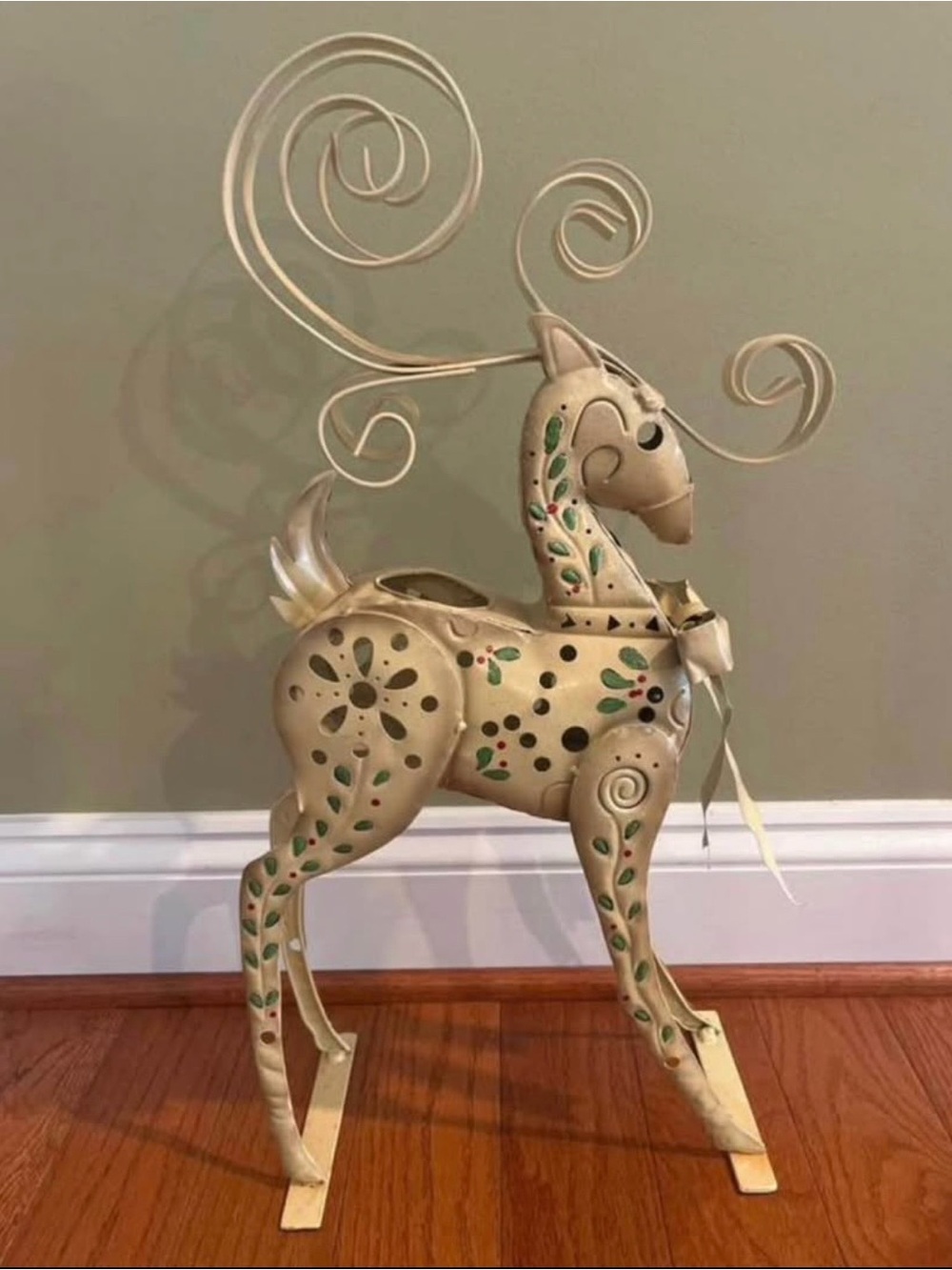 Kohl's Gold Metallic Holiday Standing Deer Buck Decor